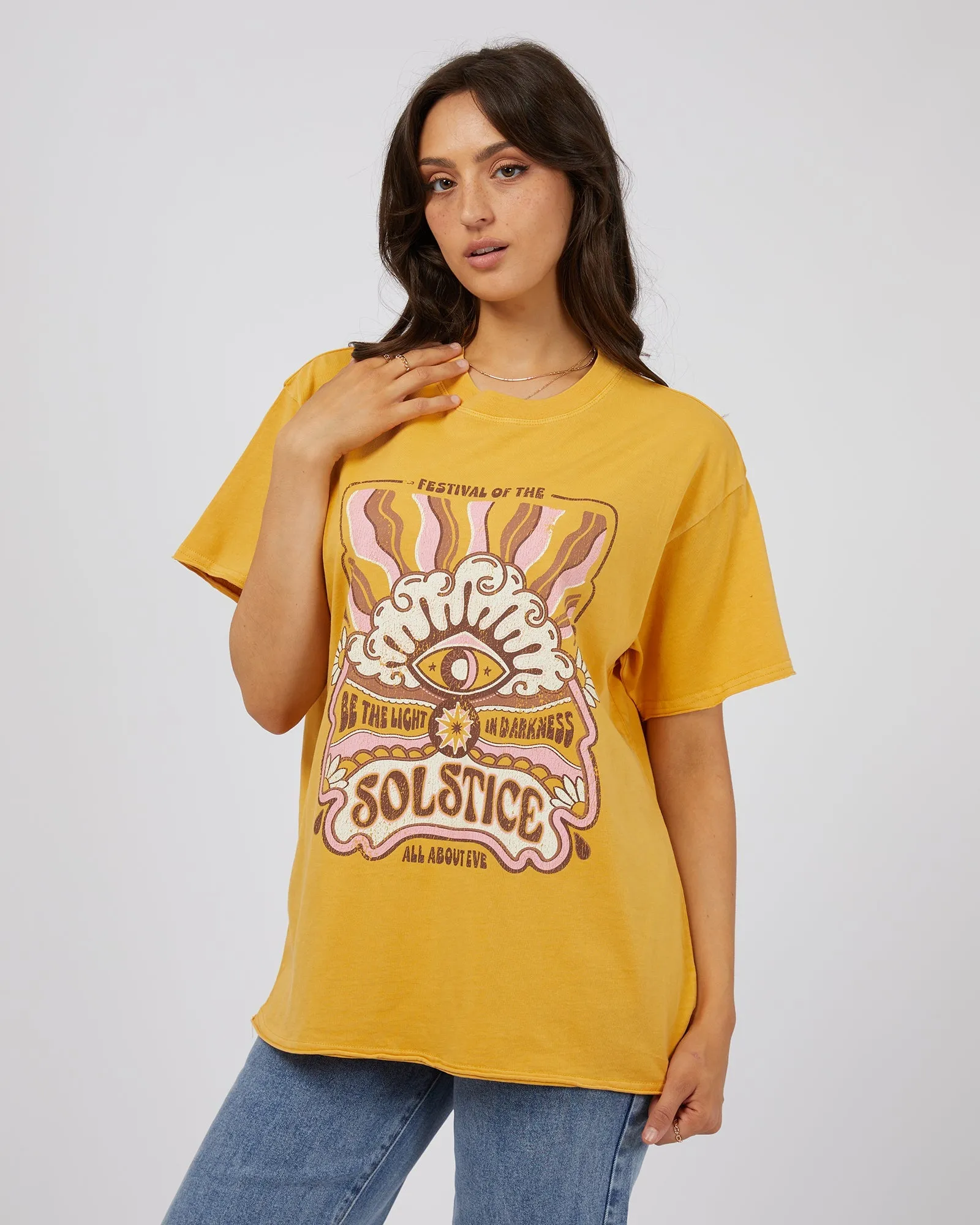 Solstice Oversized Tee Yellow sold by edge clothing product image thumbnail 4
