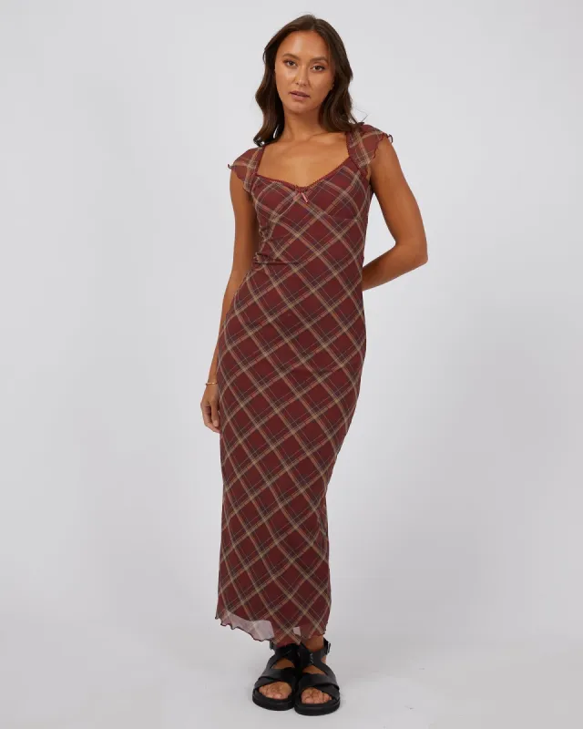 Monroe Maxi Dress Rust sold by edge clothing