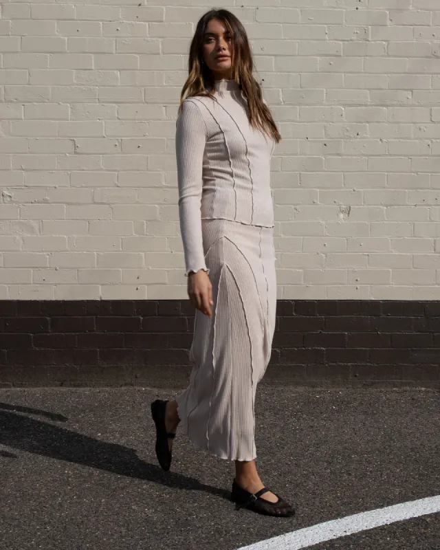 Gemma Maxi Skirt Natural sold by edge clothing