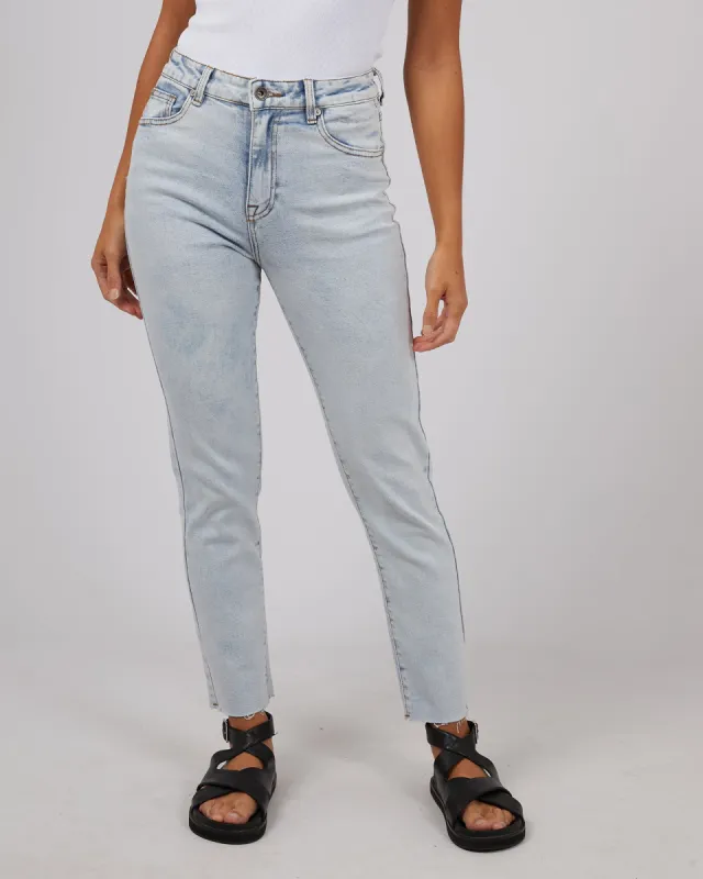 Monica Mom Comfort Jean Bleach sold by edge clothing