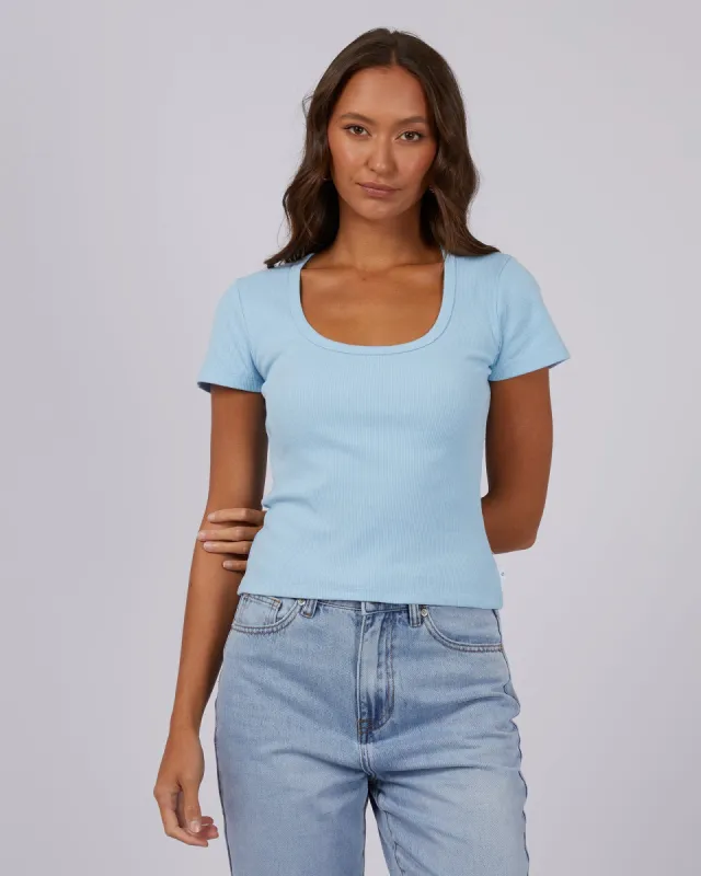 Hazel Tee Sky Blue sold by edge clothing