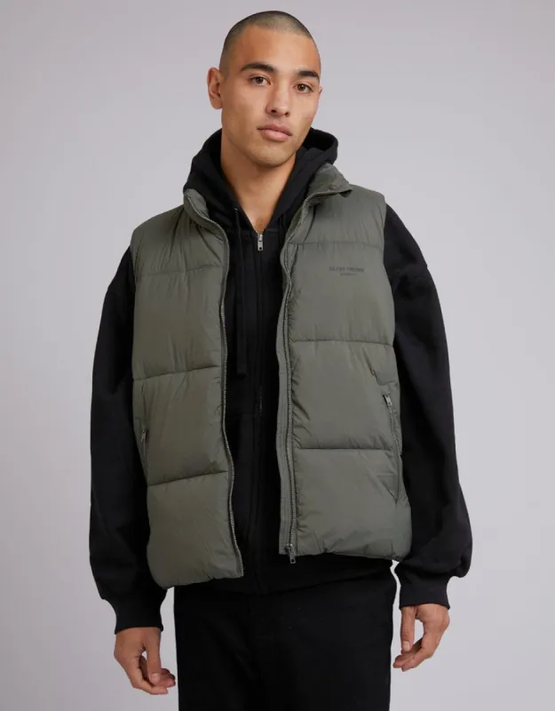 Fade Puffer Khaki sold by edge clothing