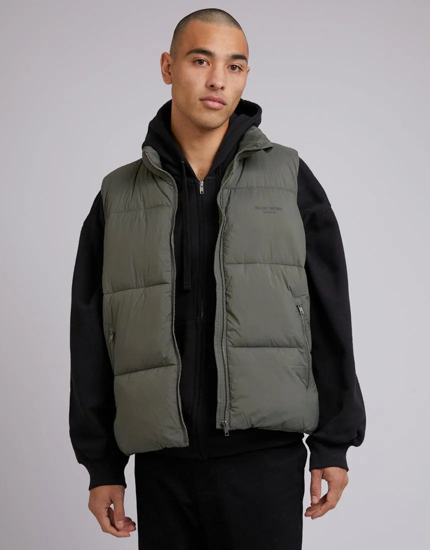 Fade Puffer Khaki sold by edge clothing