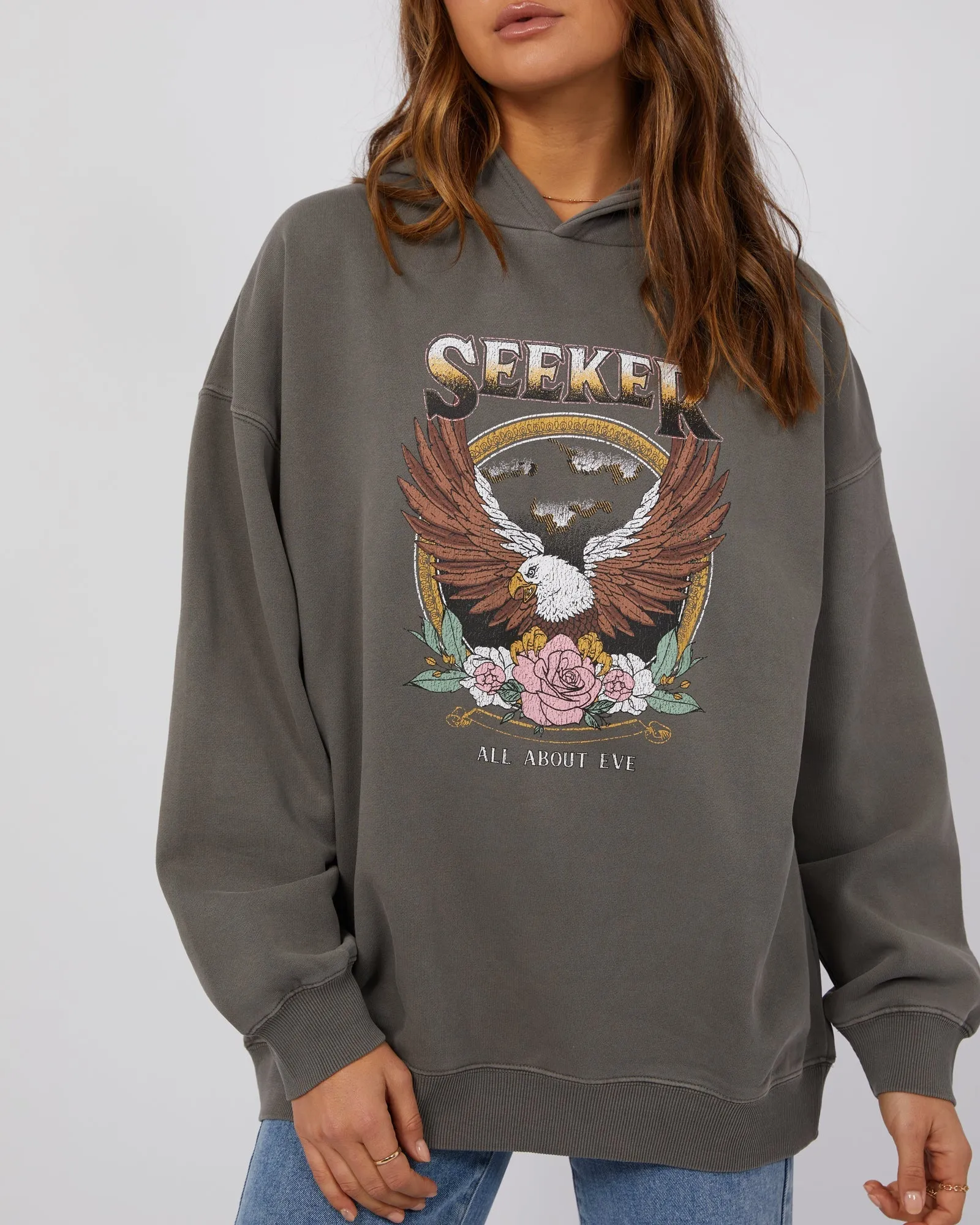 Seeker Oversized Hoodie Charcoal sold by edge clothing product image thumbnail 5