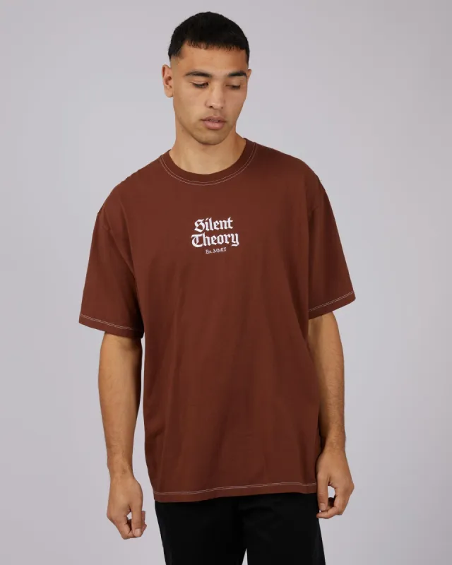 Riot Tee Chocolate sold by edge clothing