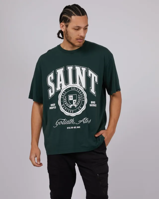 Alumni Tee Bottle Green sold by edge clothing