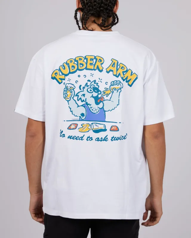 Rubber Arm Tee White sold by edge clothing