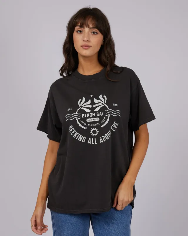 Seeking Oversized Tee Washed Black sold by edge clothing