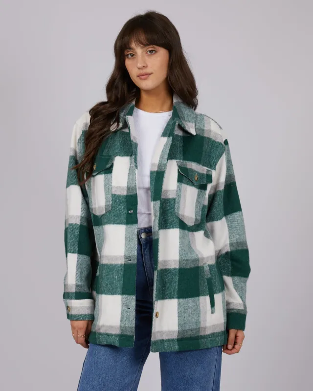 Eden Check Shacket sold by edge clothing