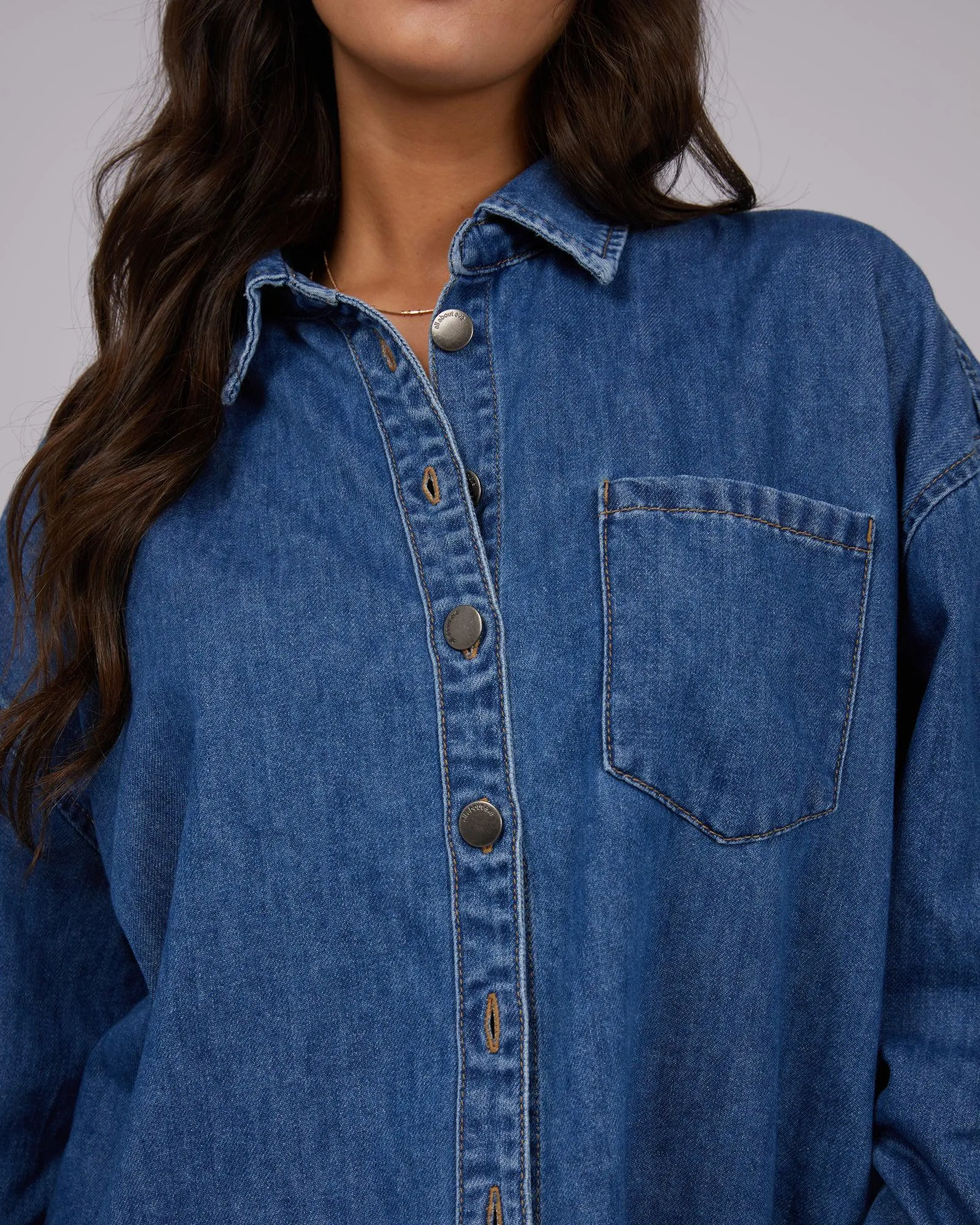 Maci Denim Shirt Heritage Blue sold by edge clothing product image thumbnail 5