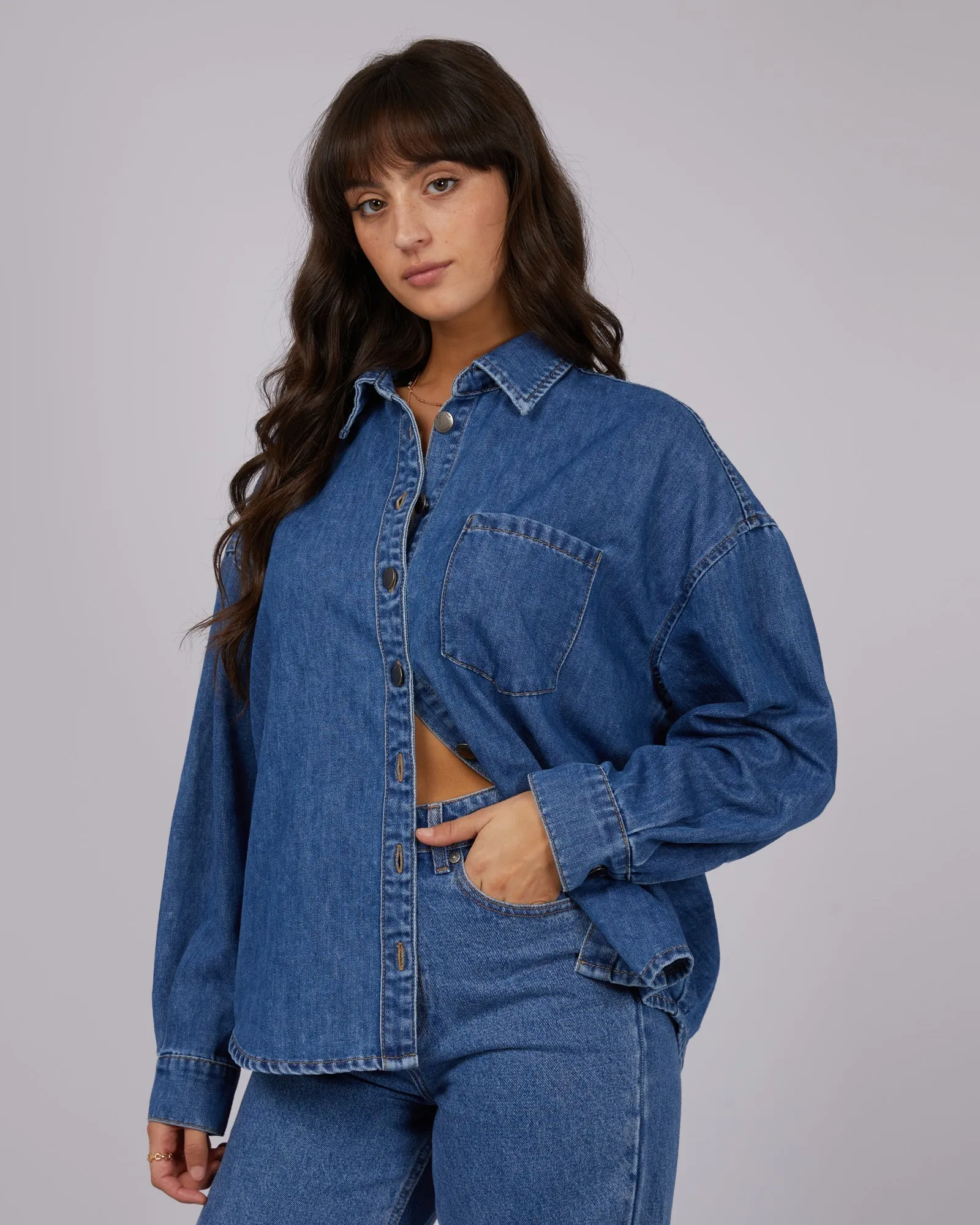 Maci Denim Shirt Heritage Blue sold by edge clothing product image thumbnail 4