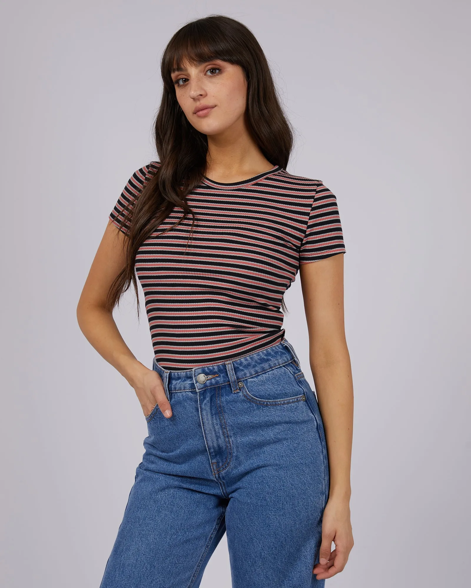 Eve Rib Stripe Tee Black sold by edge clothing product image thumbnail 4