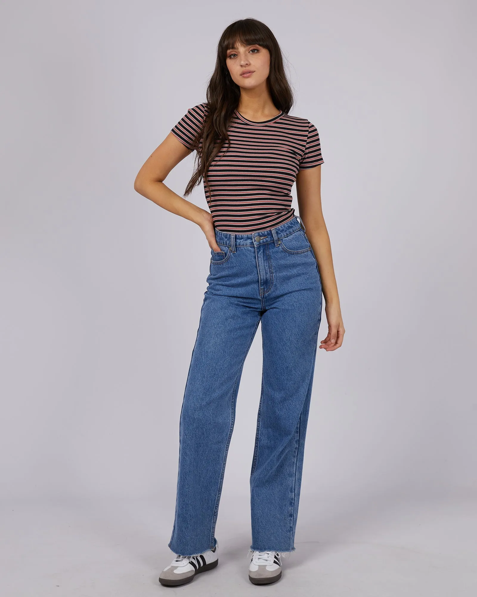 Eve Rib Stripe Tee Black sold by edge clothing product image thumbnail 2