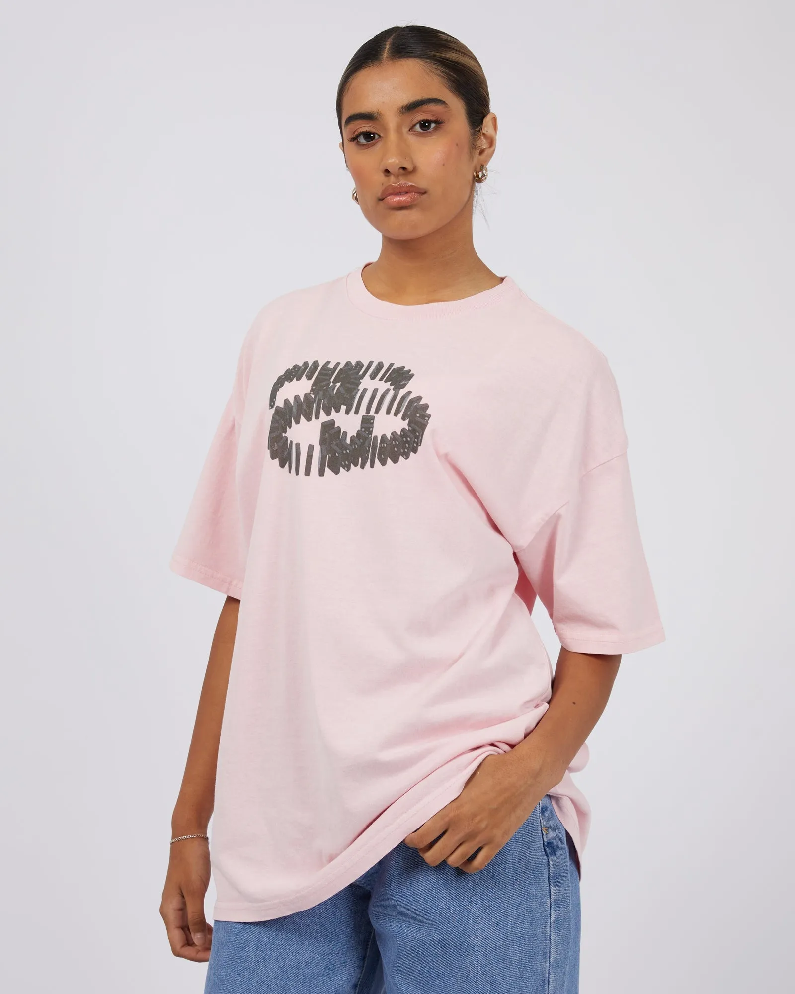 Dominoes Relaxed Tee Pink sold by edge clothing product image thumbnail 4
