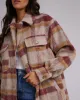 Marlo Longline Shacket Check sold by edge clothing