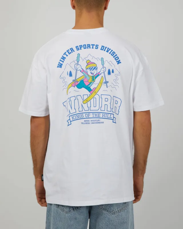 Winter Sports Box Fit Tee White sold by edge clothing