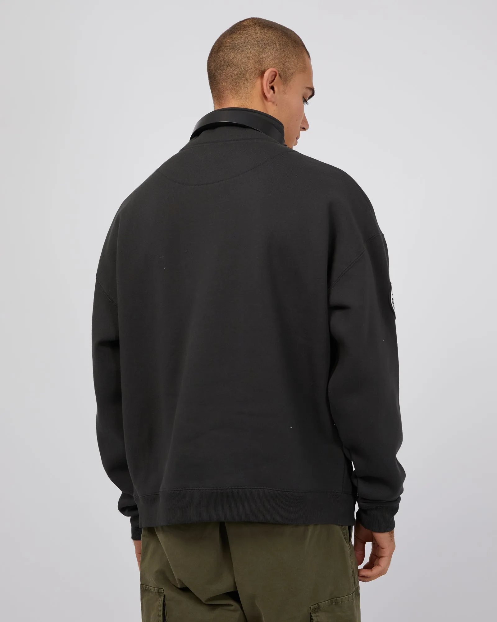 Unrivalled 1/4 Zip Sweat Faded Black sold by edge clothing product image thumbnail 4