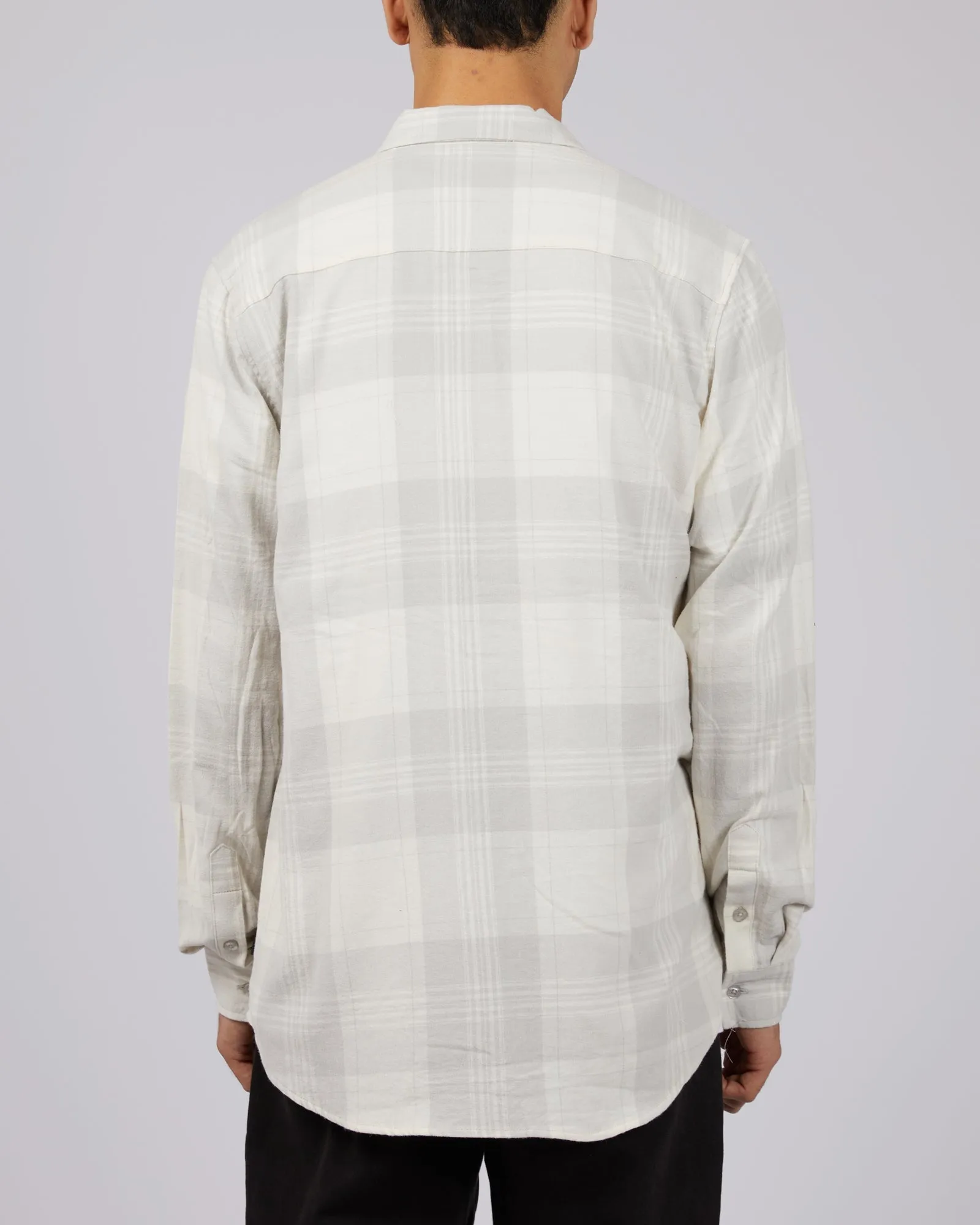 Apex Long Sleeve Shirt Grey Check sold by edge clothing product image thumbnail 3