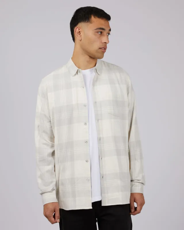 Apex Long Sleeve Shirt Grey Check sold by edge clothing