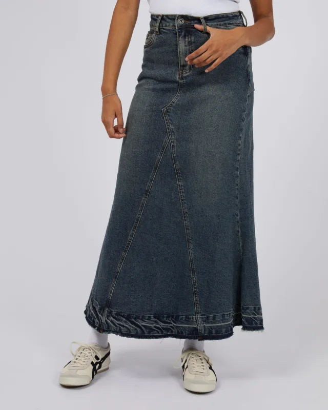 Letty Denim Maxi Skirt sold by edge clothing