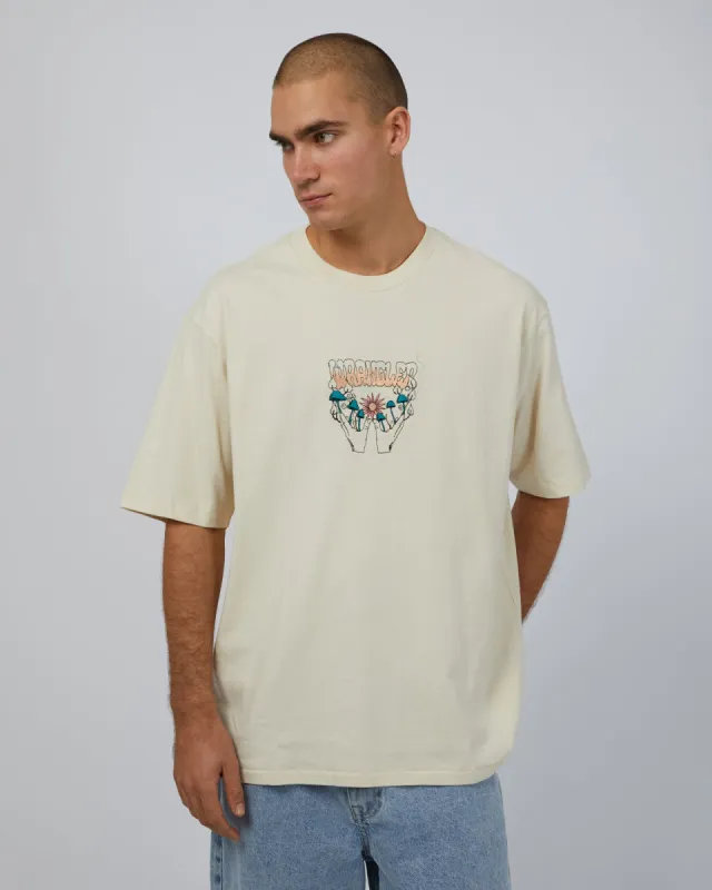 Lino Shroom Slacker Tee Ecru sold by edge clothing