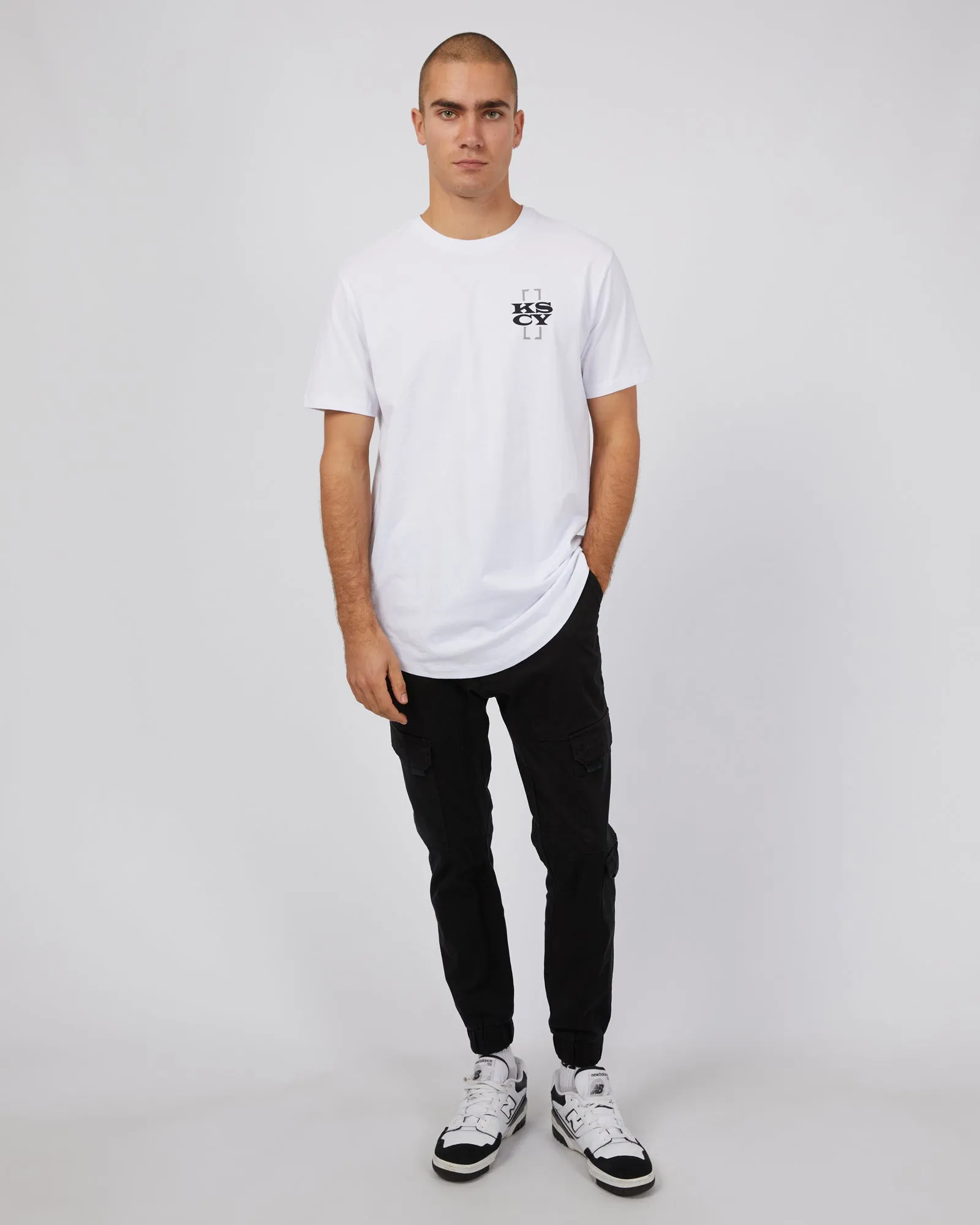 Redemption Dual Curved Tee White sold by edge clothing product image thumbnail 2