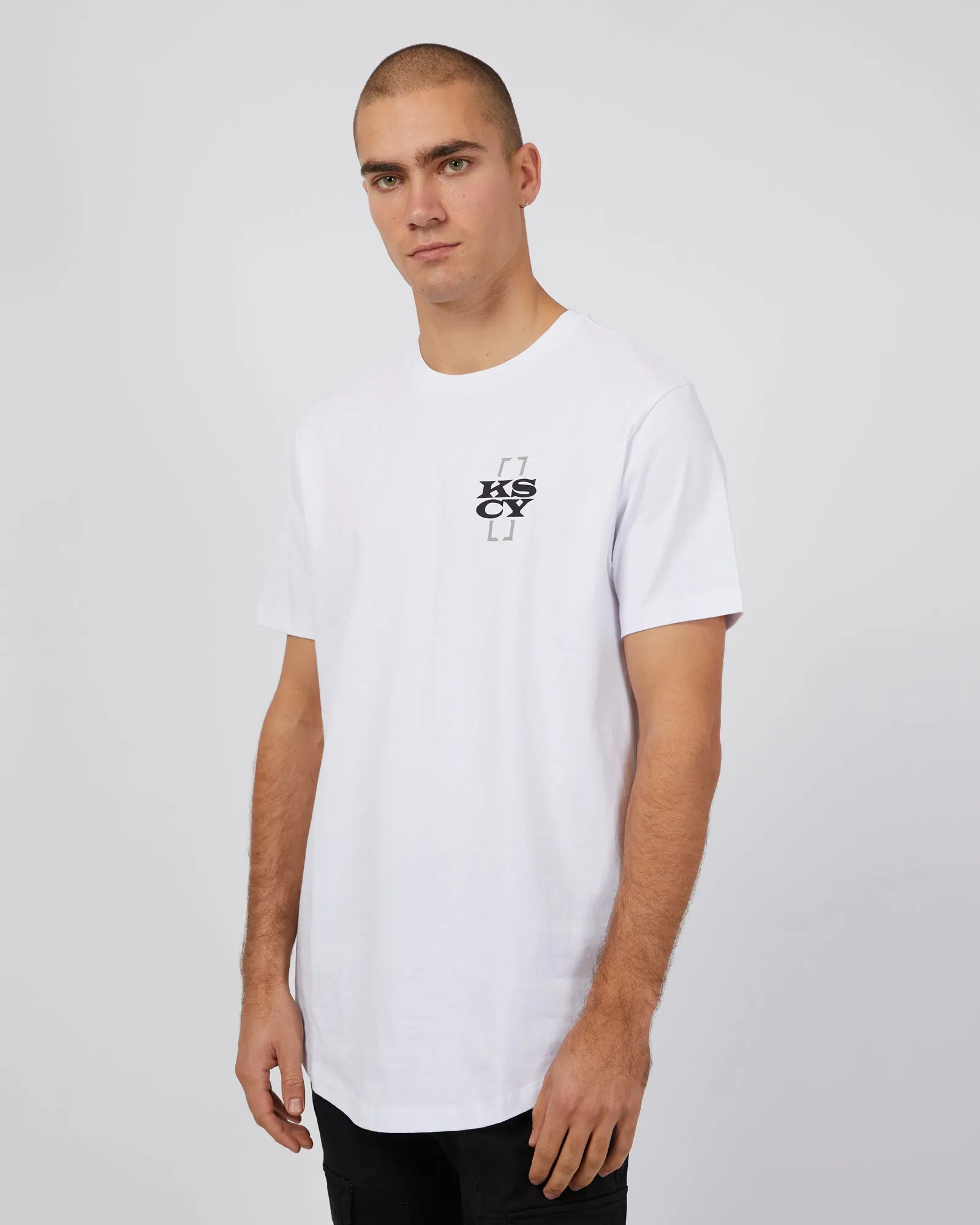 Redemption Dual Curved Tee White sold by edge clothing product image thumbnail 4