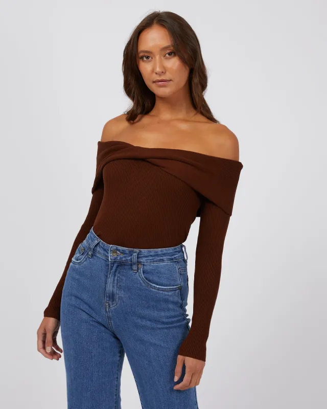 Livia Top Brown sold by edge clothing