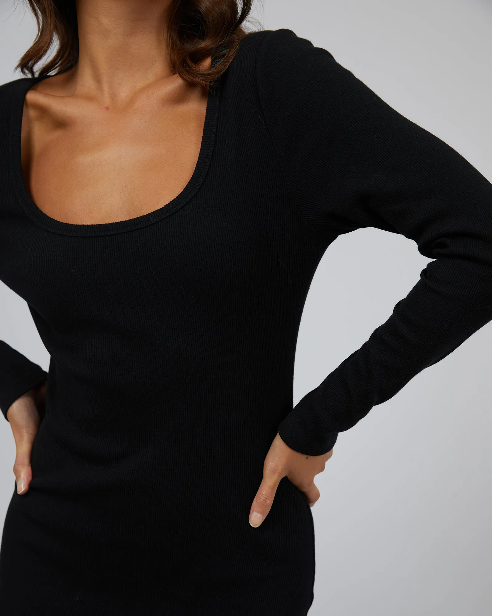 Hazel Long Sleeve Maxi Dress Black sold by edge clothing product image thumbnail 5