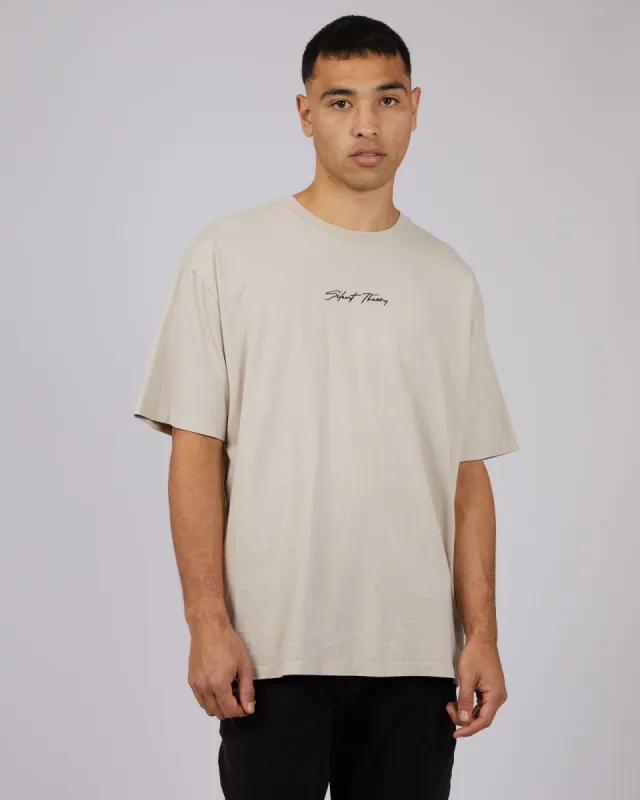 Vortex Emb Tee Stone sold by edge clothing