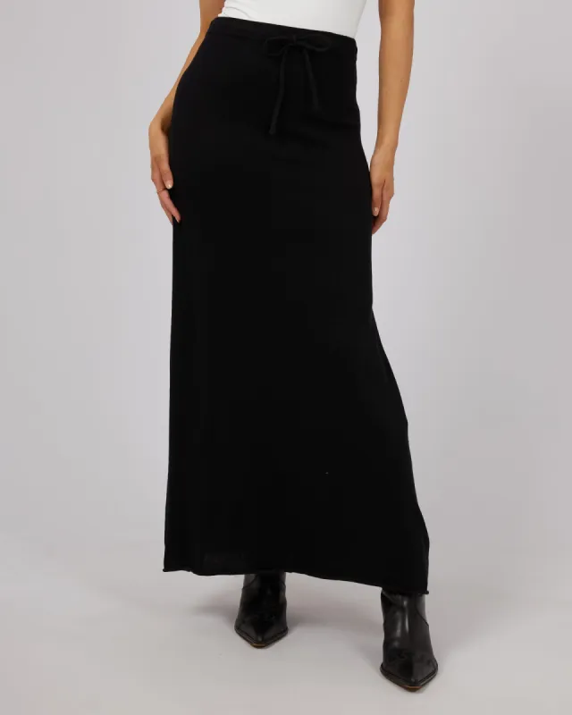 Eve Knit Skirt Black sold by edge clothing