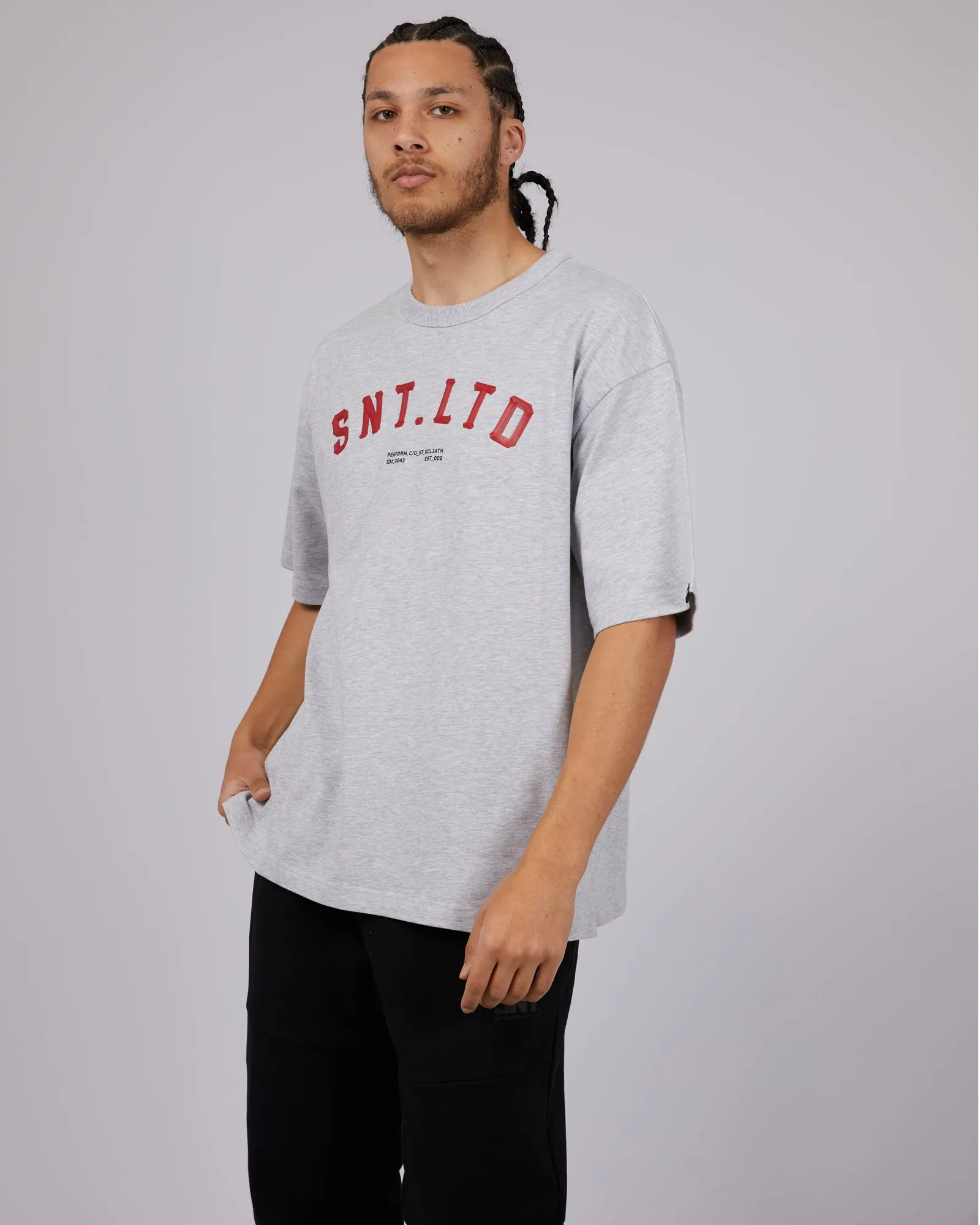 Diamond Tee Grey Marle sold by edge clothing product image thumbnail 4