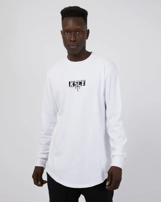Punks Heavy Long Sleeve White sold by edge clothing