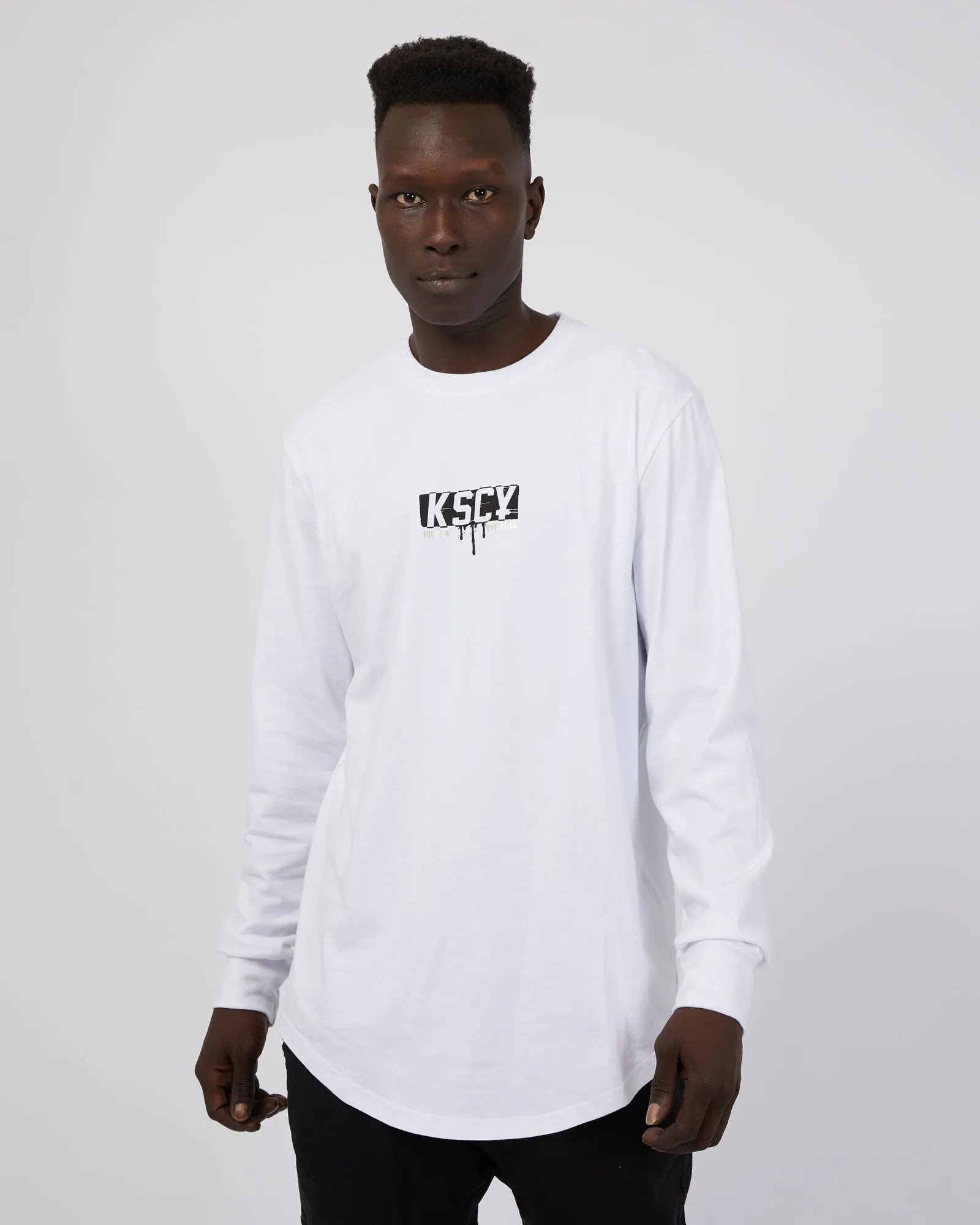 Punks Heavy Long Sleeve White sold by edge clothing