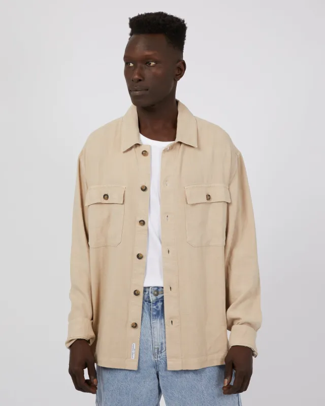 Jacob Shacket Oatmeal sold by edge clothing