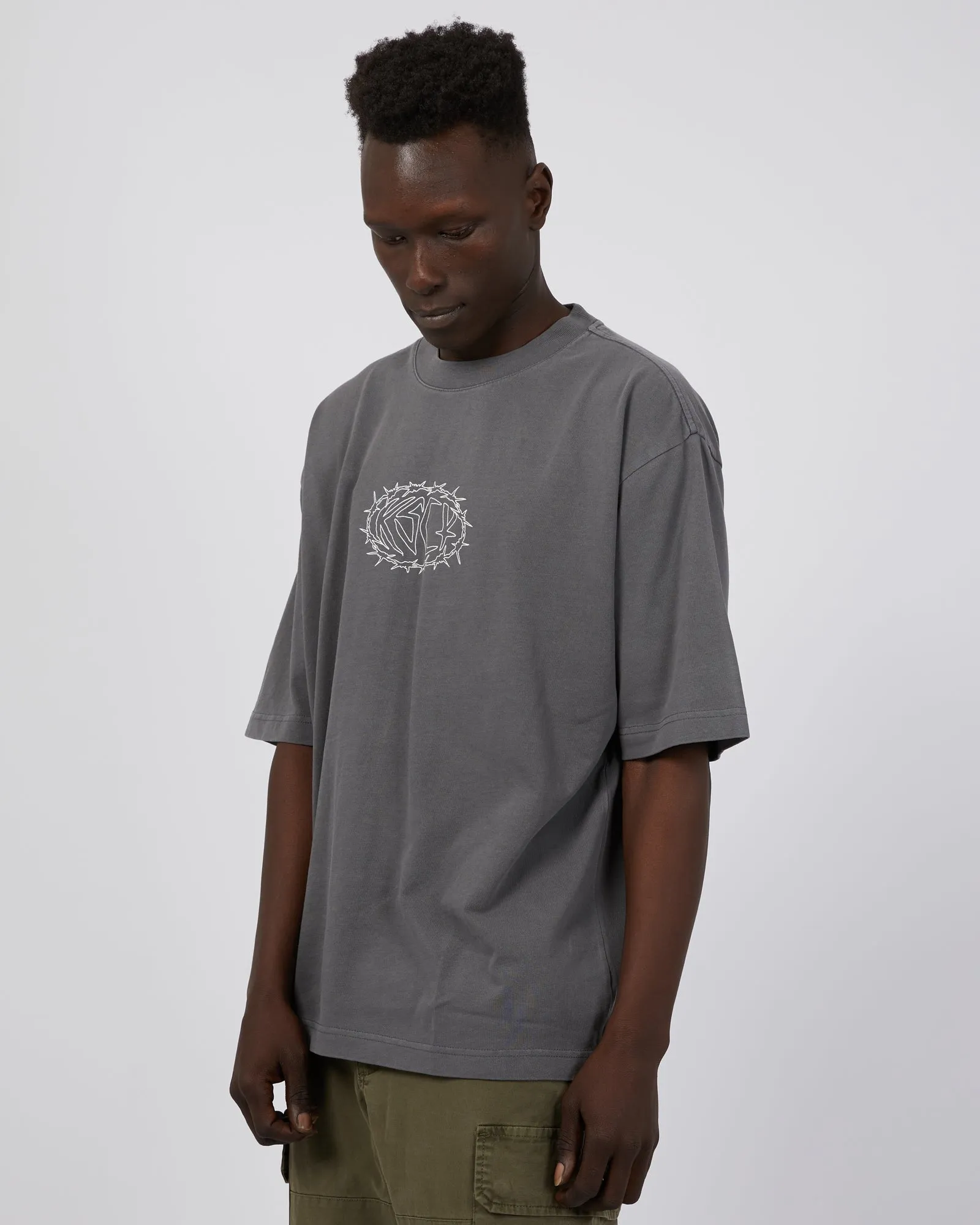 Adrift Heavy Os Tee Pigment Charcoal sold by edge clothing product image thumbnail 4