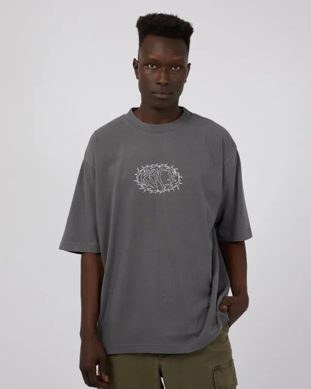 Adrift Heavy Os Tee Pigment Charcoal sold by edge clothing