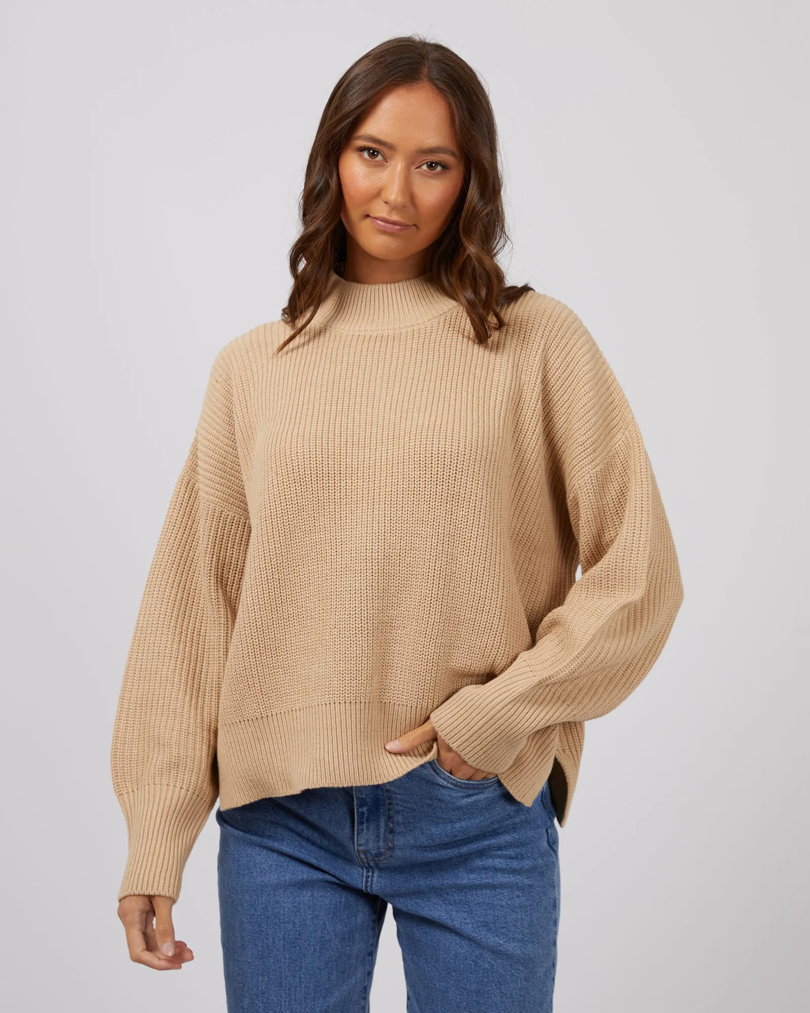 Arlo Knit Oatmeal sold by edge clothing