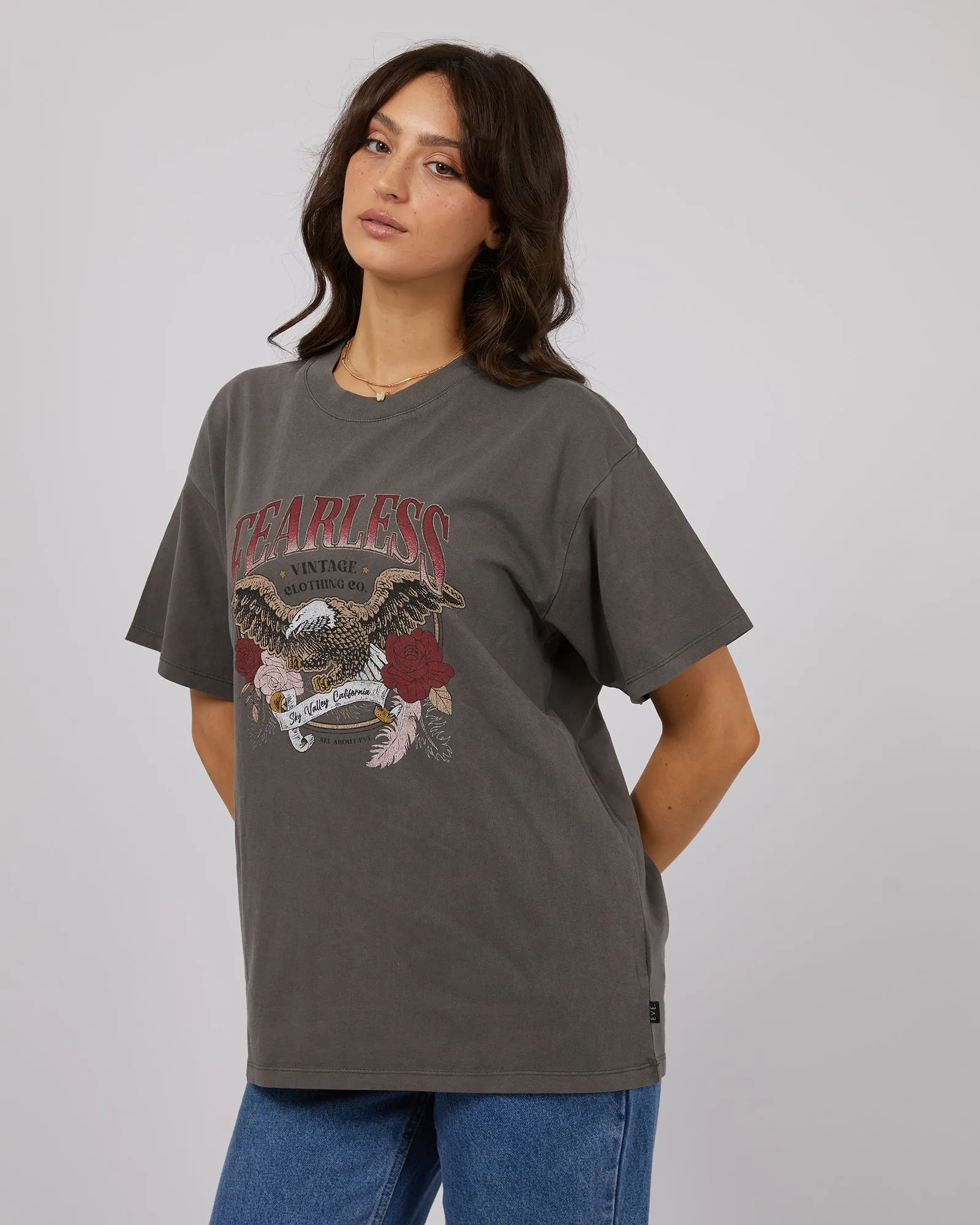 Fearless Oversized Tee Charcoal sold by edge clothing product image thumbnail 4