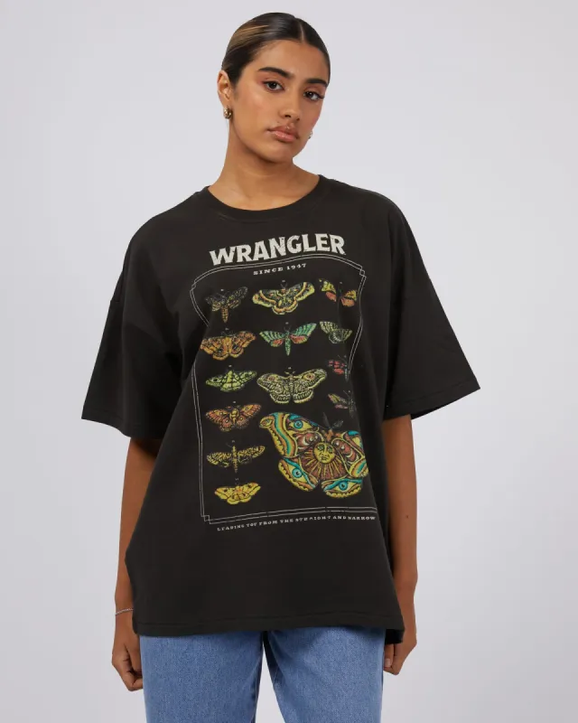 Evolution Boxy Slouch Tee Worn Black sold by edge clothing