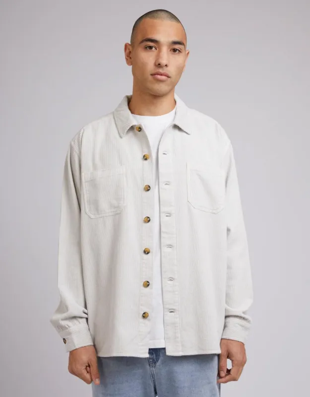 Cord Over Shirt Chalk sold by edge clothing