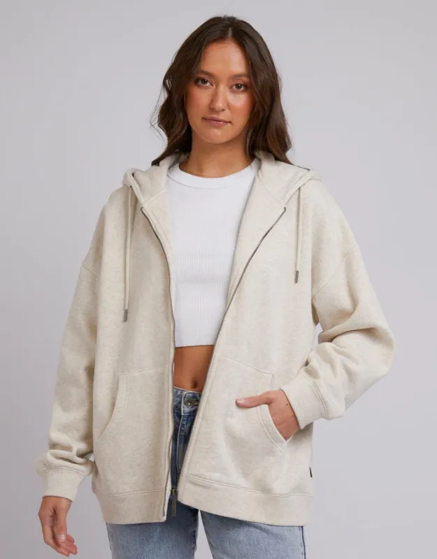 Oversized Zip Thru Hoody Oatmeal sold by edge clothing