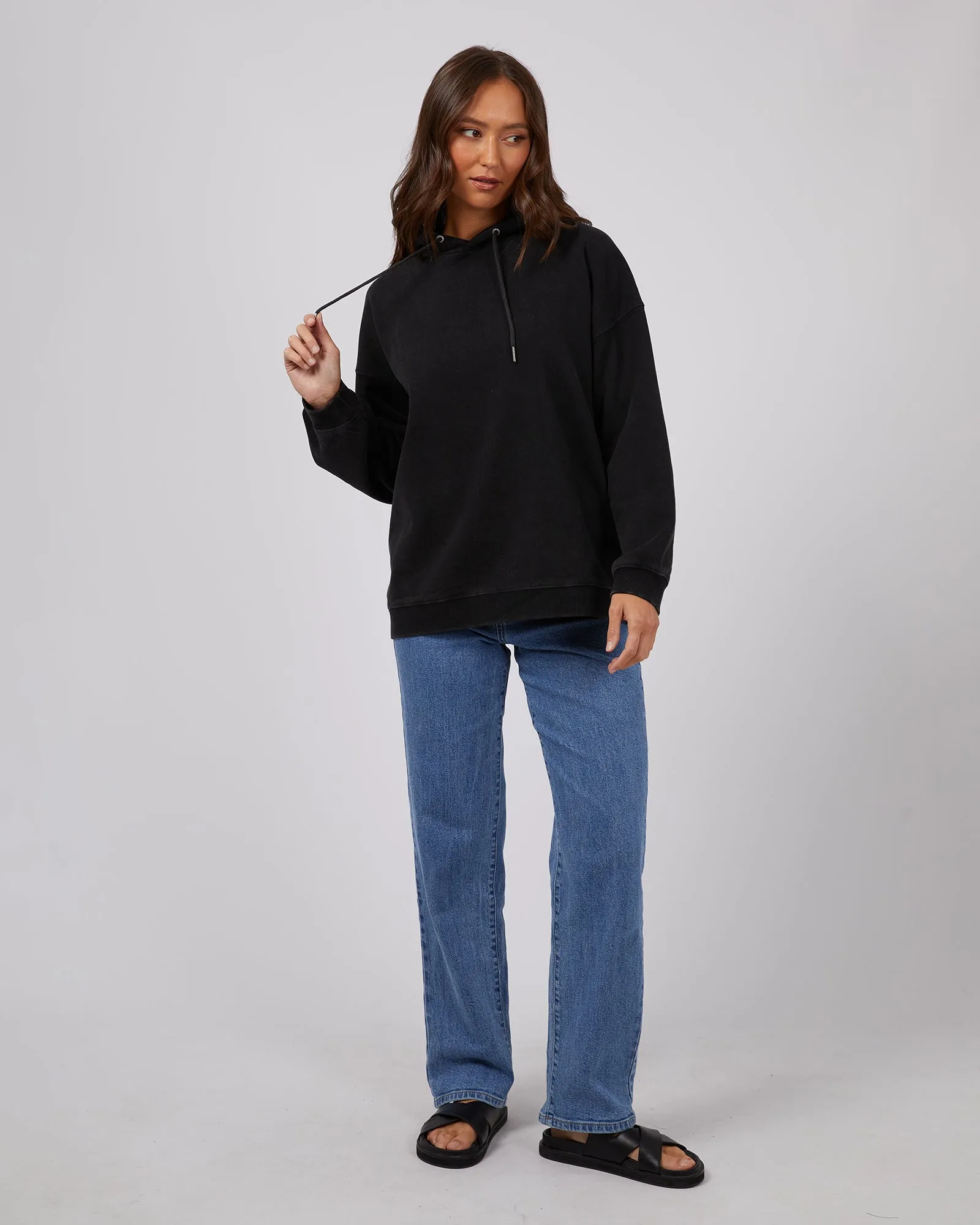 Oversized Hoody Washed Black sold by edge clothing product image thumbnail 2