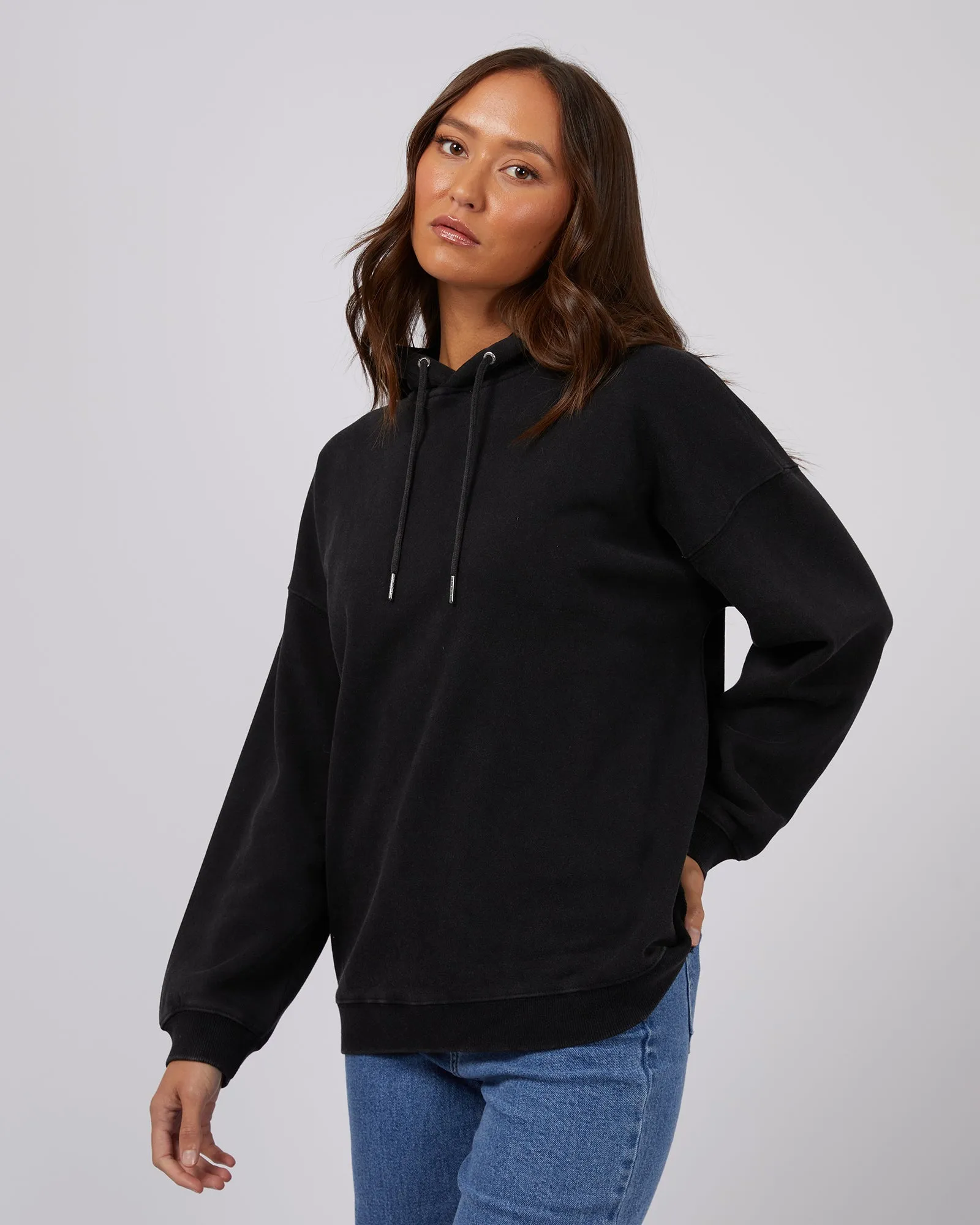 Oversized Hoody Washed Black sold by edge clothing product image thumbnail 4