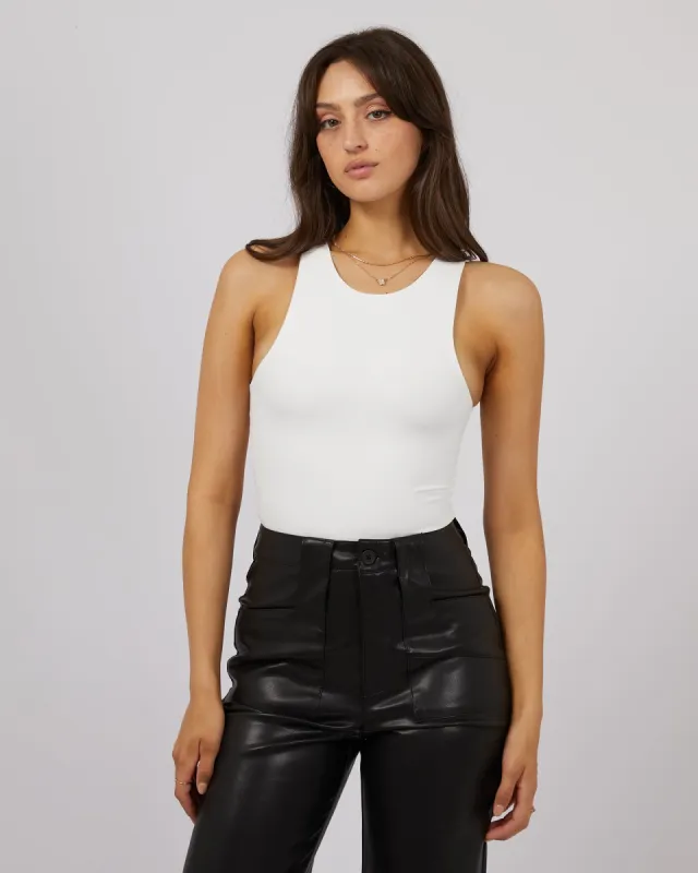 Eve Staple Bodysuit White sold by edge clothing