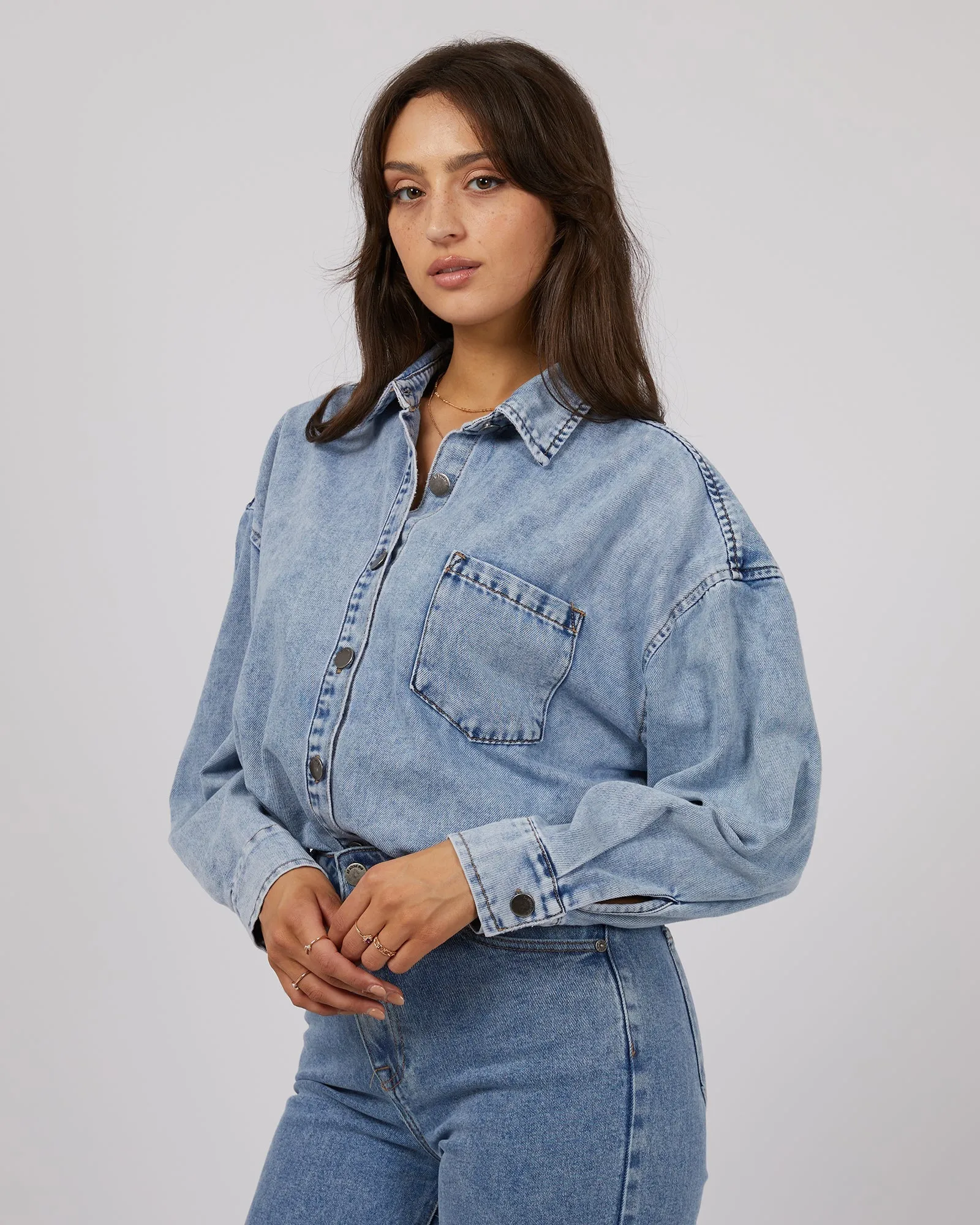 Maci Denim Shirt Light Blue sold by edge clothing product image thumbnail 4