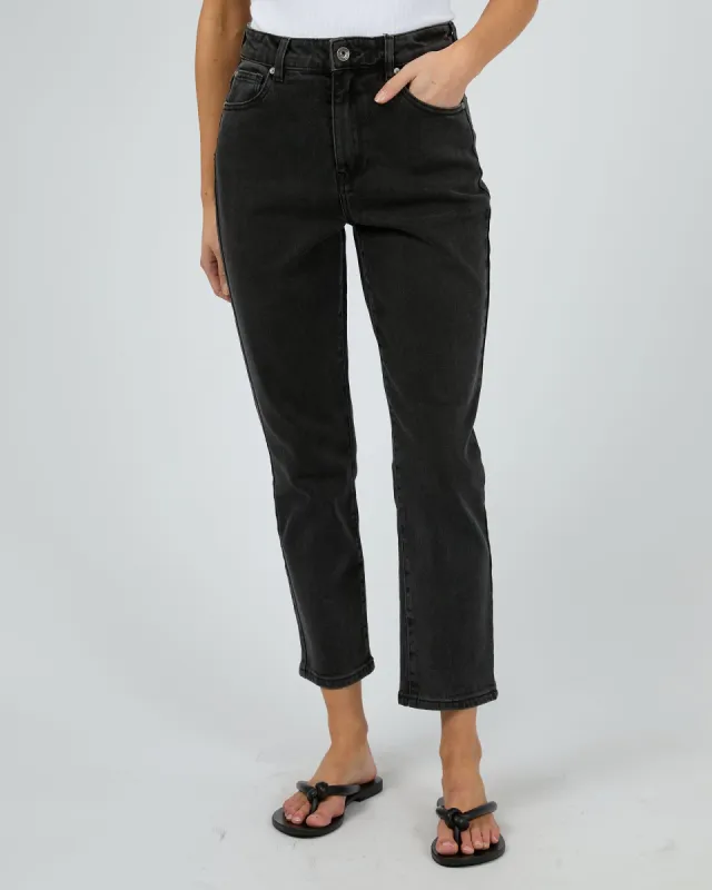 Monica Mom Jean Washed Black sold by edge clothing