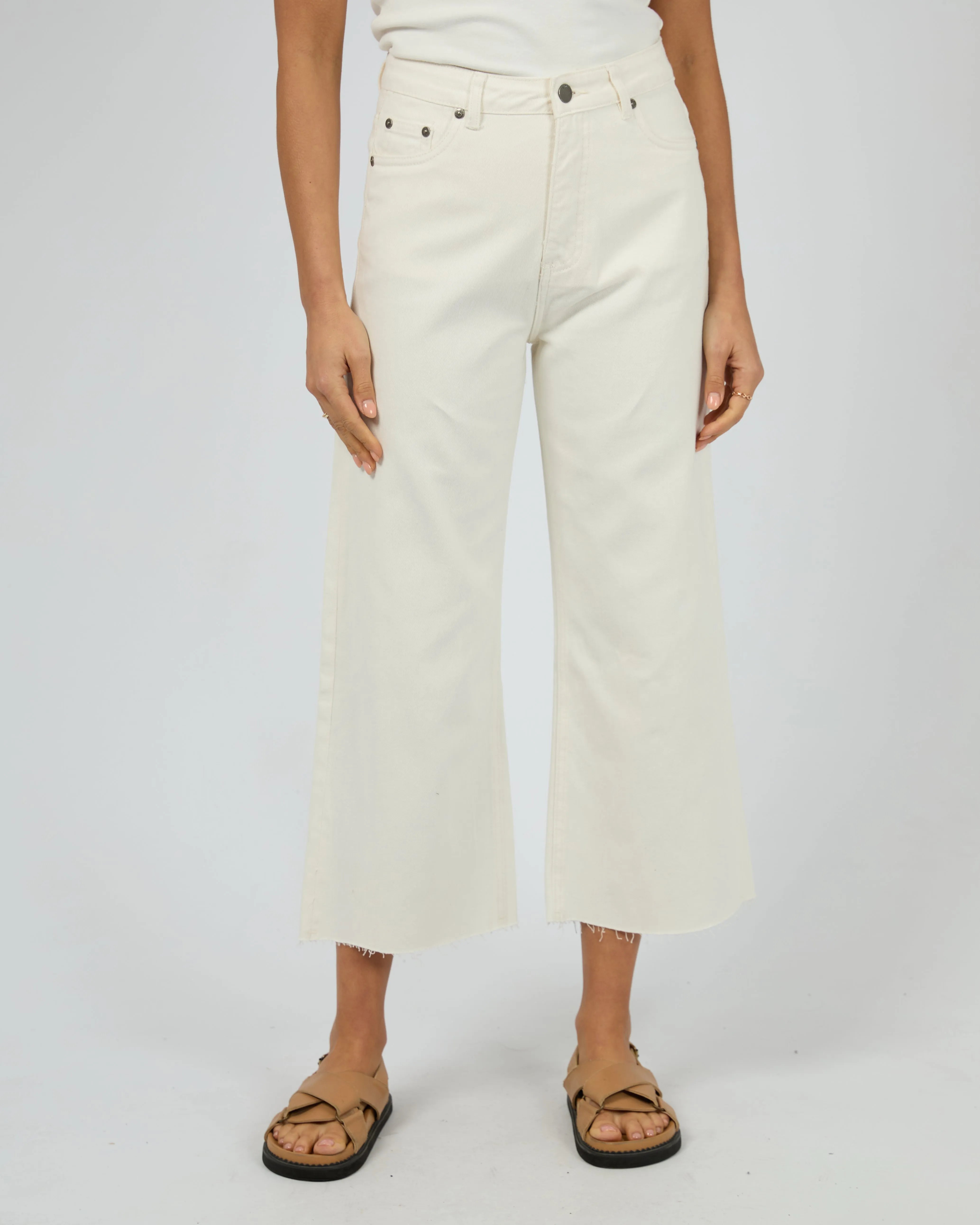Charlie High Rise Wide Leg Jean Vintage White sold by edge clothing