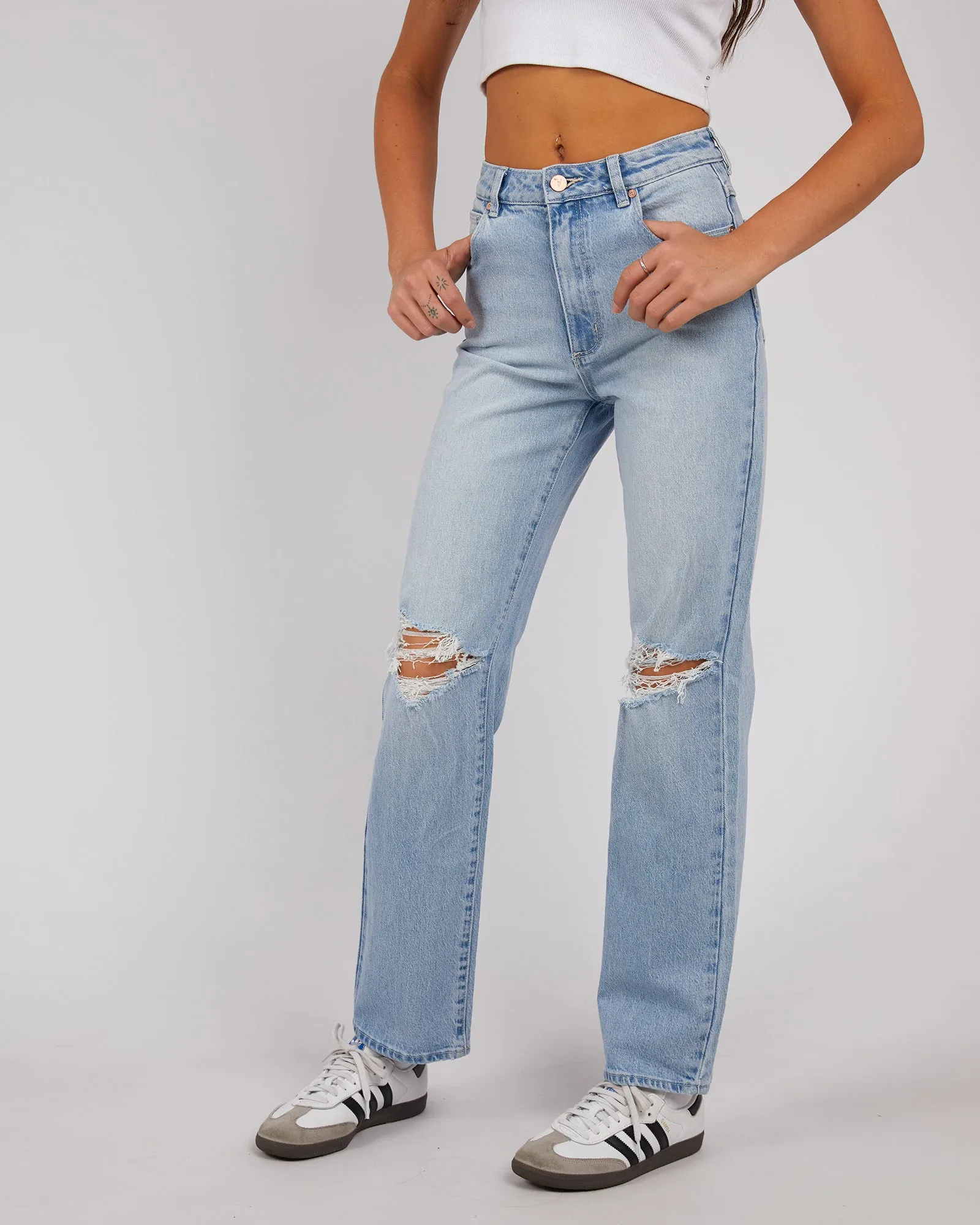 A 94 High Straight Gina Jean Rip Blue sold by edge clothing product image thumbnail 4