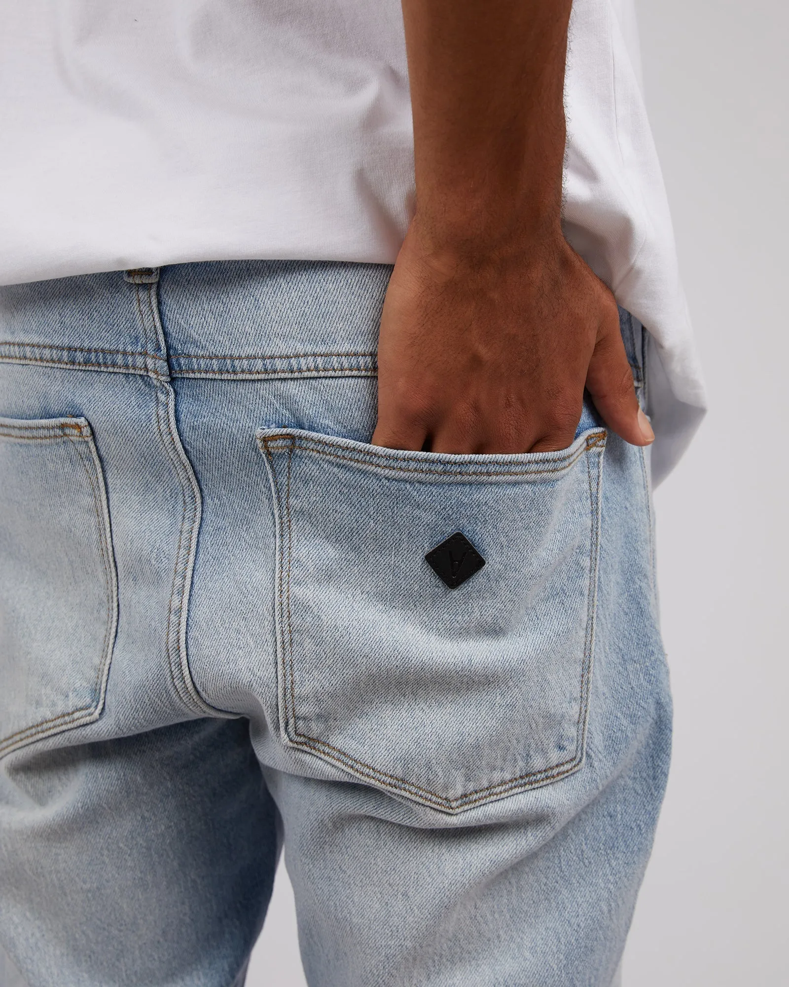 A Dropped Skinny Jean Bias Blue sold by edge clothing product image thumbnail 4